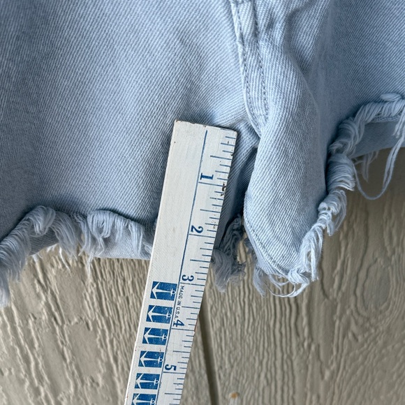 7 for all Mankind Light Blue Denim Women Shorts - Picture 9 of 11